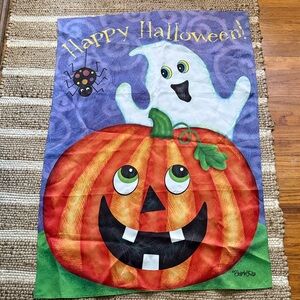 Halloween Ghost and Pumpkin Flag